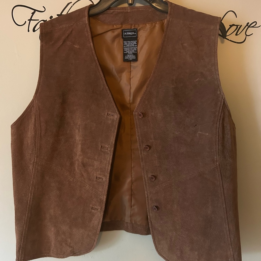Stylish Brown Suede Vest